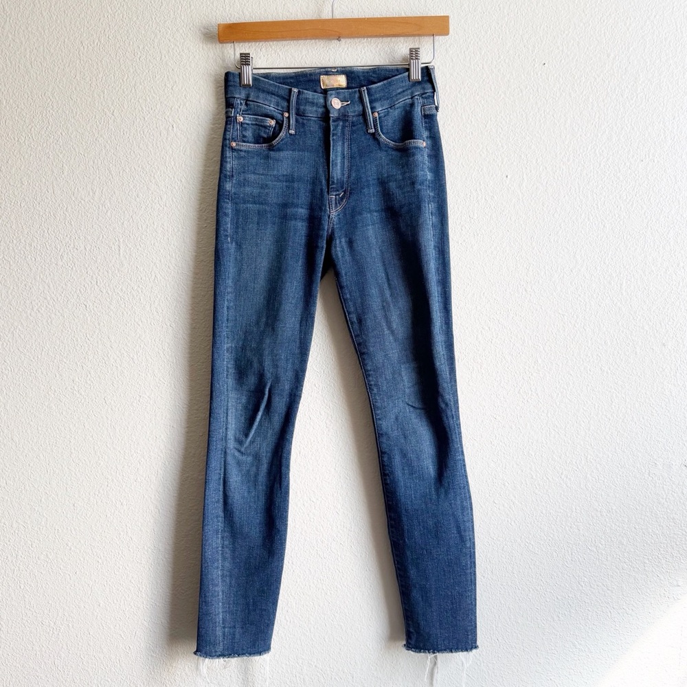 MOTHER Looker Ankle Fray Girl Crush Raw Hem Skinny Jeans Women’s Size 24